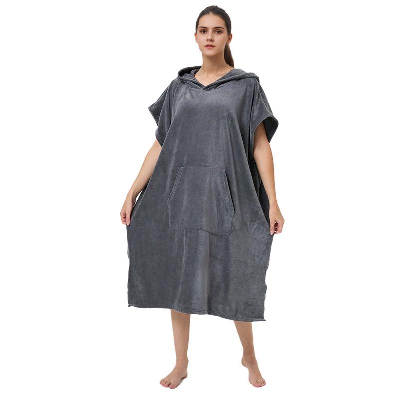 Multifunctional Quick-Dry Poncho Bathrobe: Absorbent Towel for Yoga, Running, Surfing, and Sports