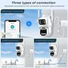 2024 New EU 9MP PTZ Wifi Camera Dual Screen 8X Digital Zoom Human Detection Outdoor Security Protection CCTV Surveillance IP Camera iCSee