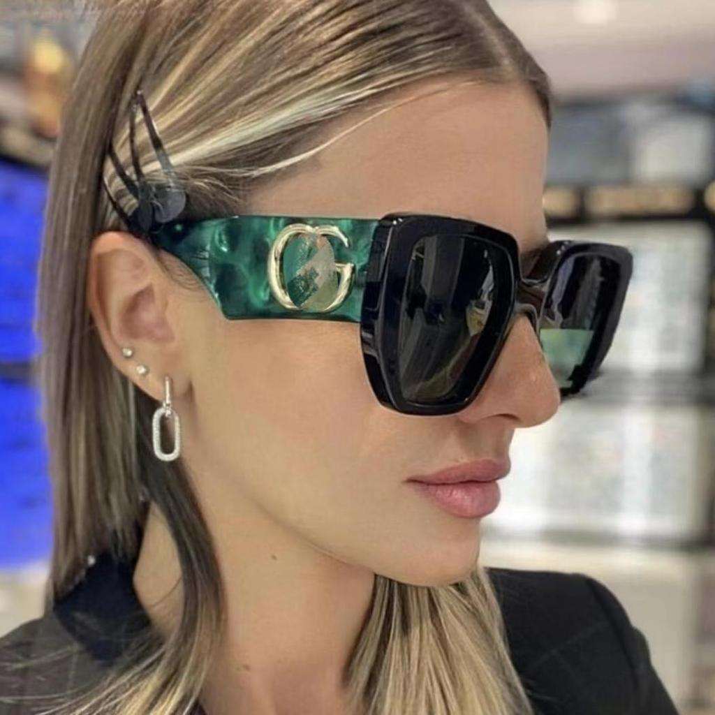 New Large Frame Square Sunglasses - European & American High-end Women's Fashion Acetate Glasses