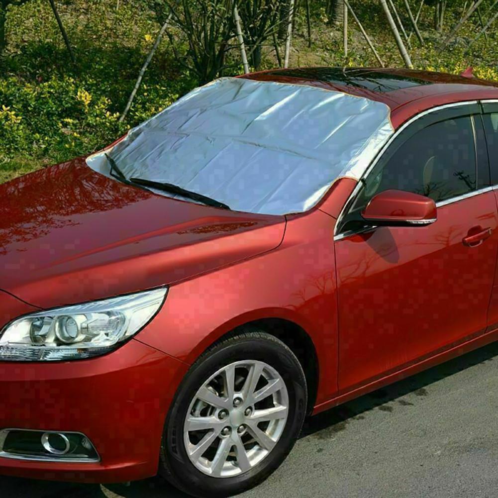 70x150cm Dual-use Sun Shade Snow Ice Front Rear Windshield Cover Block Shields Foldable Car Windscreen Protector CoverWindshield Sunshades 1