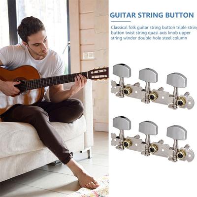 String Knob Bass Guitar Tuning Pegs Machine Heads Tuners L R Triplet Folk Guitar Accessories