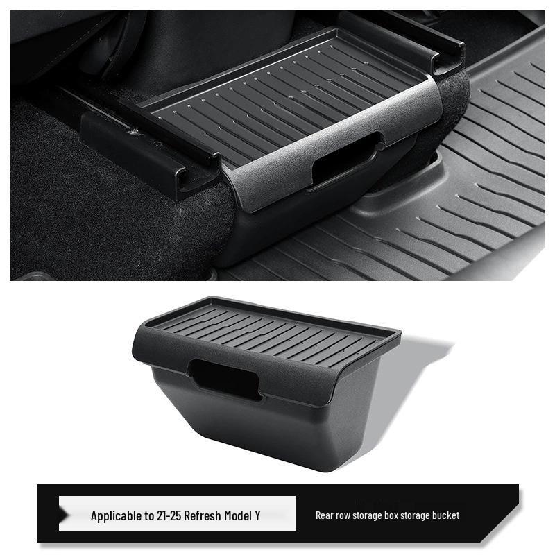 Rear Row Storage Organizer & Trash Can for Tesla Model Y Accessories