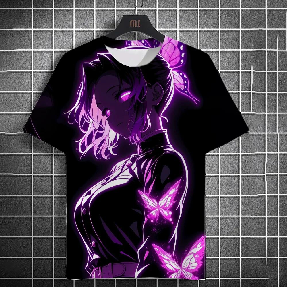 Japanese Graffiti Anime 3D Printed Fashionable Casual Short Sleeved Men's T-shirts - Soft Medium Stretch Polyester Fabric Summer Relaxed Fit Clothing