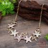 New enamel color geometric star necklace, women's creative exaggeration, high-end five-pointed star necklace