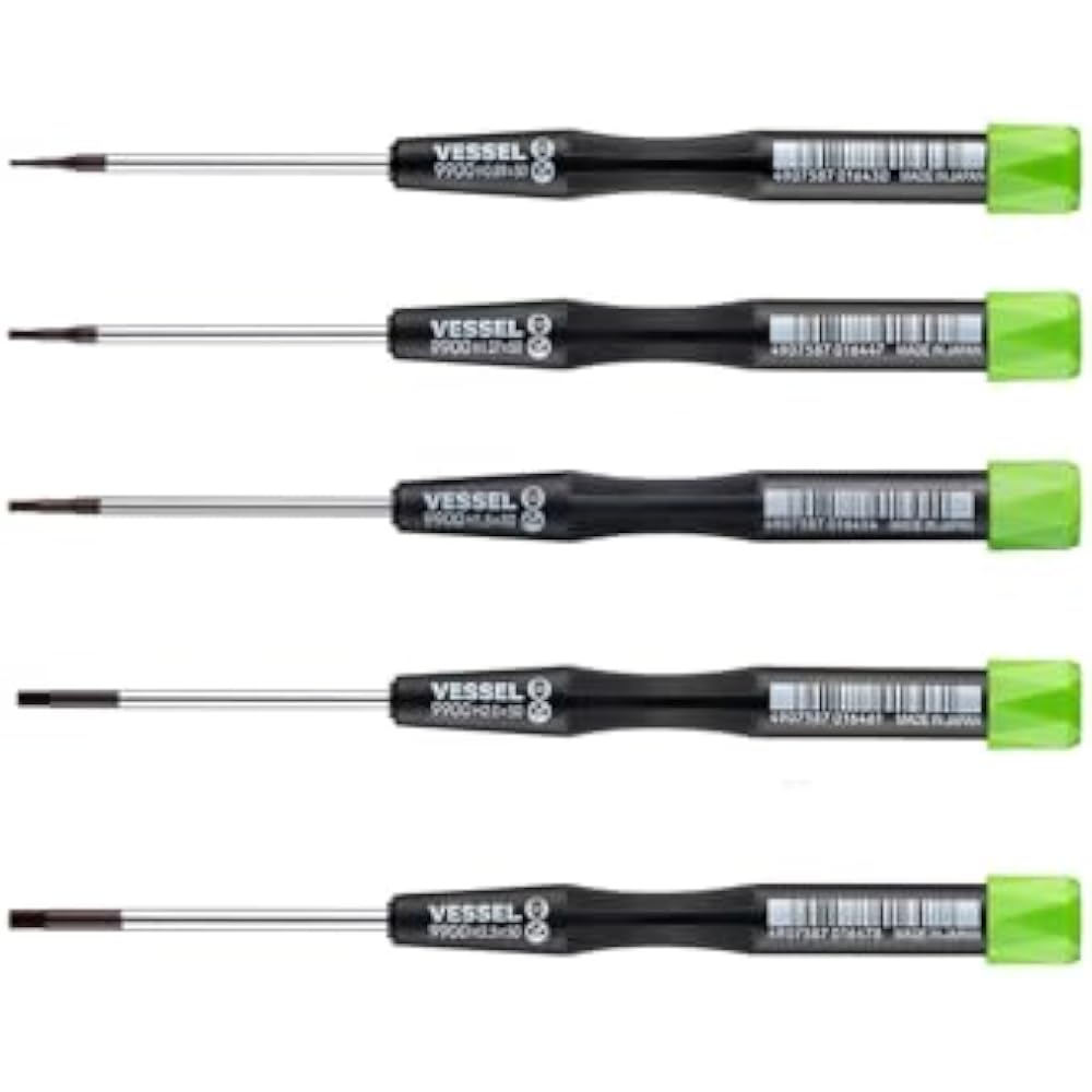 [Amazon.co.jp Exclusive] VESSEL (VESSEL) Micro Screwdriver Set of 5 Precision Screws Hex Screwdri...