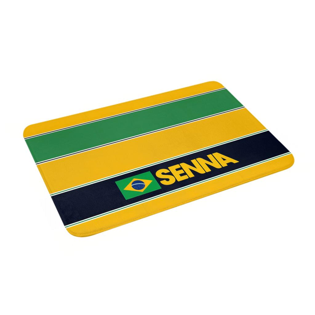 Racing Driver Ayrton Senna Doormat Anti-Slip Kitchen Bathroom Mat Toilet Floor Door Entrance Carpet Rug