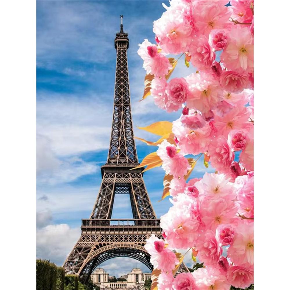 DIY Diamond Painting Iron Tower Cross Stitch Kit Mosaic Art Diamond Painting Full Circle Diamond Home Decoration