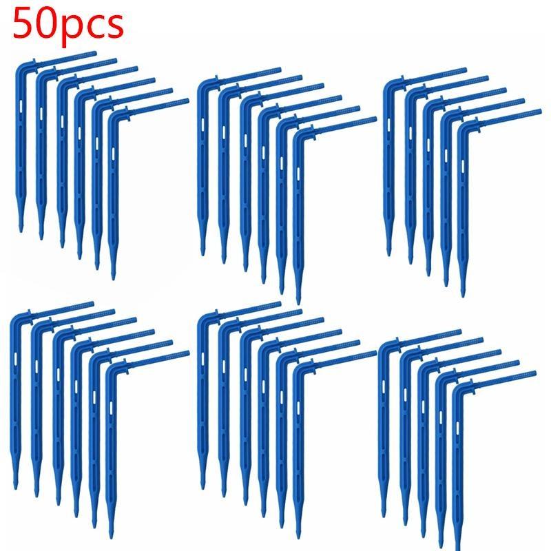 50PCS Bend Arrow Dripper Micro Drip Irrigation Kit Emitters Fit 3/5mm Hose Greenhouse Garden Potted Micro Watering System