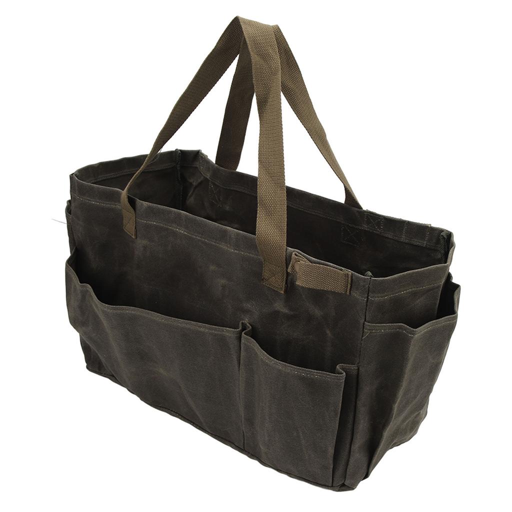 Canvas Grytpåse Vattentät Slitstark Stor Kapacitet Bekvämt Grepp Canvasväska för Camping OD Grön