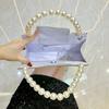 Pearl Handbag - Fashionable Evening Bag - Chain Shoulder Bag - Shiny Crystal Crossbody Bag