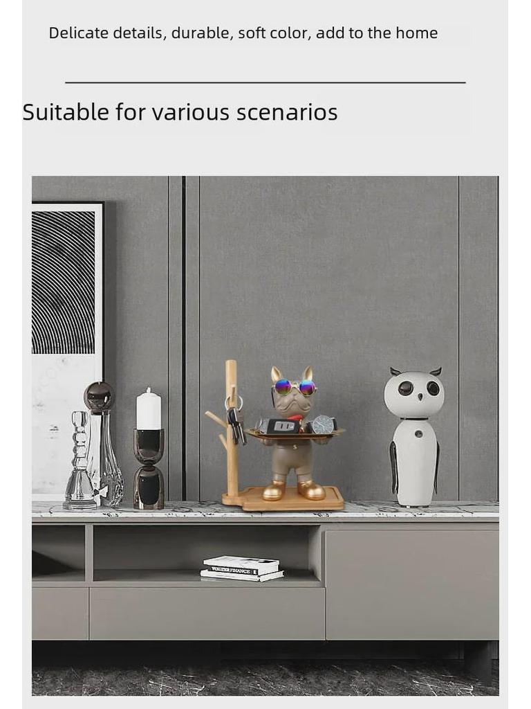 Luxury Dog Tray Ornament for Living Room TV Cabinet – Elegant Home Décor & Creative Storage, Perfect Housewarming Gift