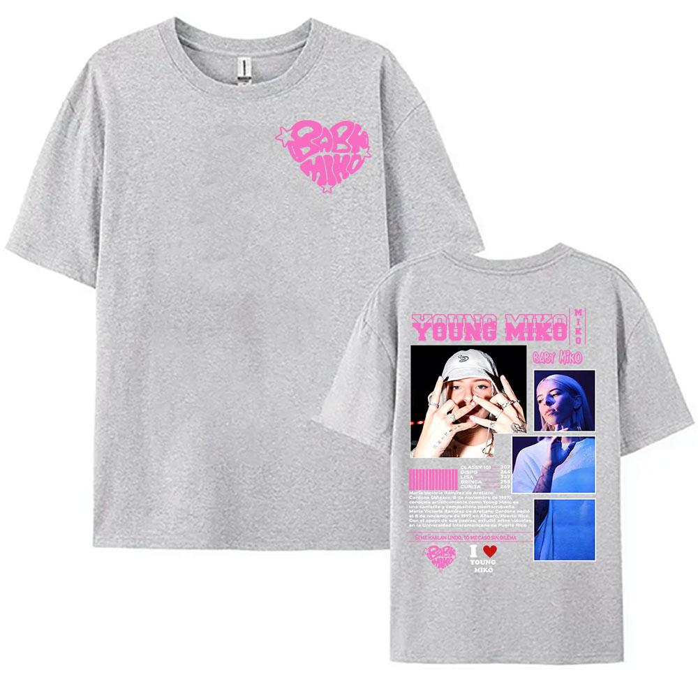 WASSUP Single NEW Tshirt Young Miko Singer Printing Tshirts Cotton Round Neck Female T Shirt Casual Women Unisex Clothing Tee