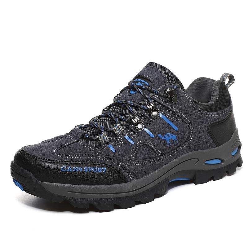 Fashion Outdoor Men's Hiking Shoes Trekking Sneakers Men Breathable Non-slip Mens Trainers Comfrotable Suede Camping Sports Shoes Man