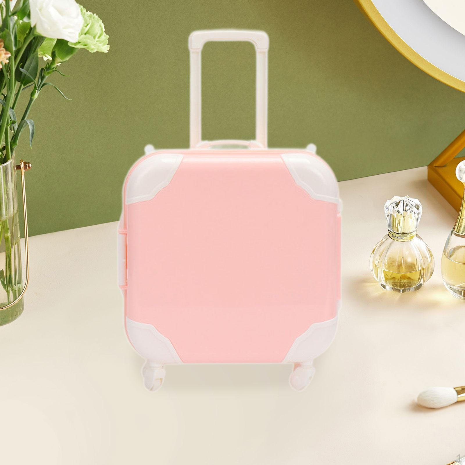 

Doll Suitcase Travel Dollhouse Accessories Luggage Storage Box Play