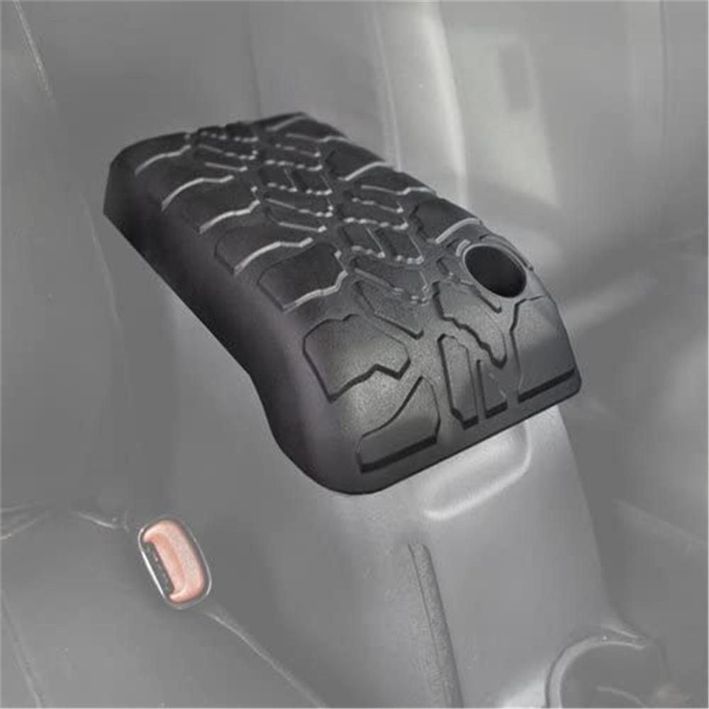 For 1997-2006 Jeep Wrangler TJ Center Console Armrest Cover Pad Tire Tread Black