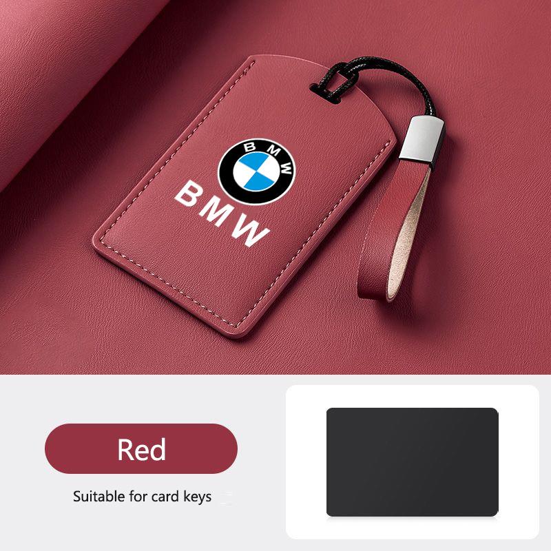 Leather Car Smart Remote Key Case Cover Shell For BMW Card NFC Card Pack New 5 Series New 3 Series x5 X7 Decoration Accessories BW2