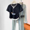 Women's Summer New Slim Fit Small Short Style All Design Sense Small Short Sleeved Top