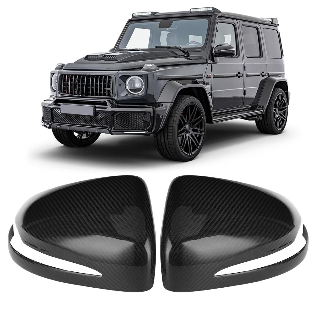 Dry Carbon Fiber Rearview Mirror Cover Cap Car Refitting Fit for MERCEDES Benz GClass G500 20182020