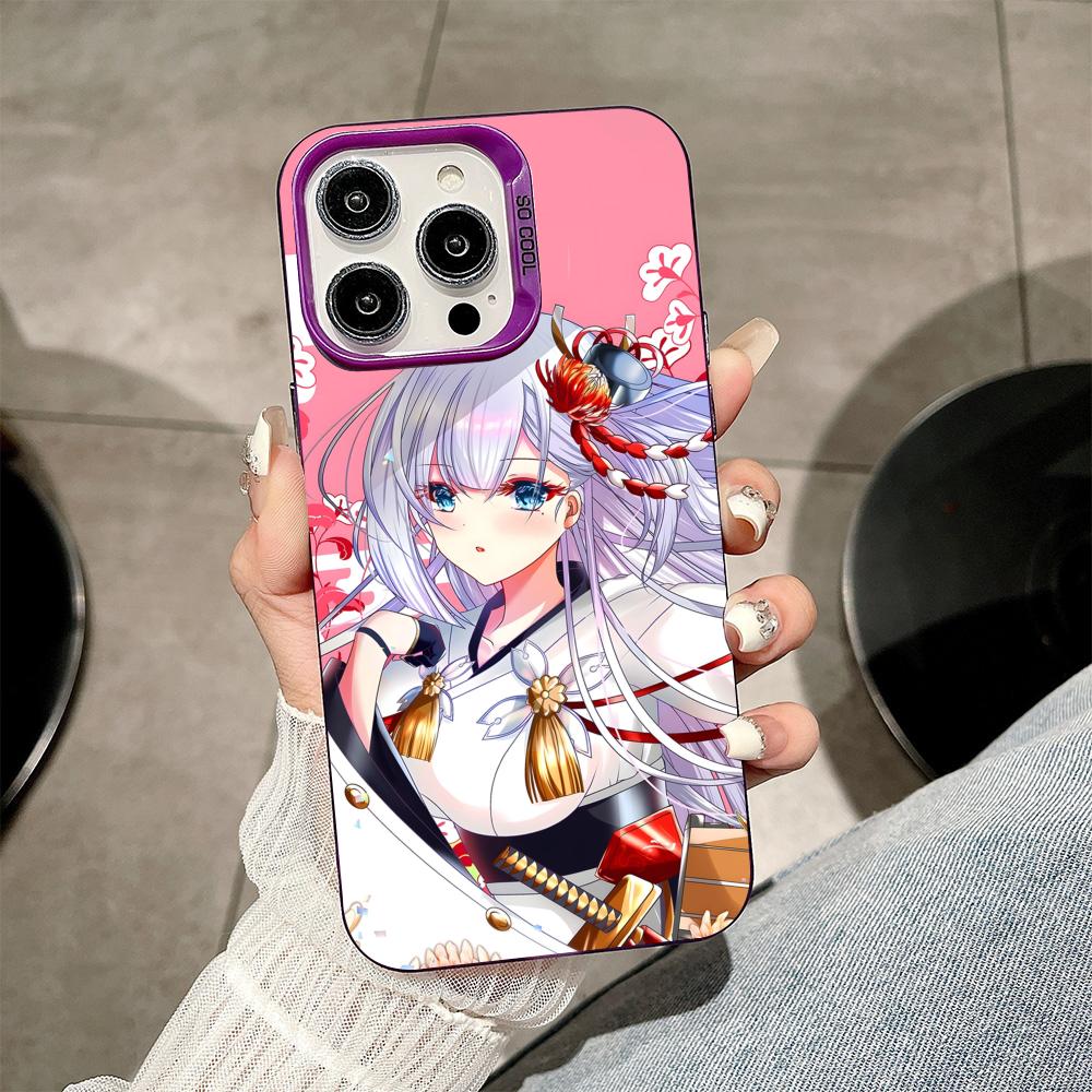 

Azur Lane Shoukaku Phone Case for iPhone 17 16 15 14 13 12 11 X XR XS Air Pro Max Plus Purple Colorful Silver Cover iPhone17 Pro Max