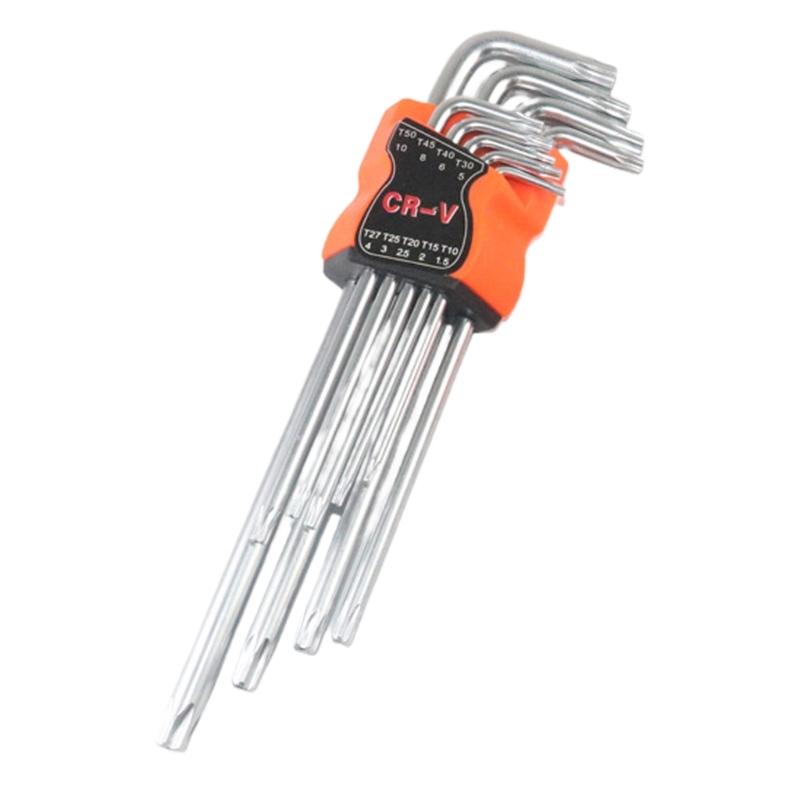 9Pcs Torx L Shaped Wrench Set Corrosion Resistant For Professional Mechanics