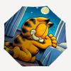1pc Garfield, Night Scene Automatic Open/Close Umbrella - Compact Travel Umbrella with 8-Rib Durable Frame, Lightweight & Portable for Commuting, Fash