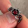 Vintage Bohemian Flower Red Crystal Rings For Women Gorgeous Charming  Colour Wedding Engagement Christmas Gift