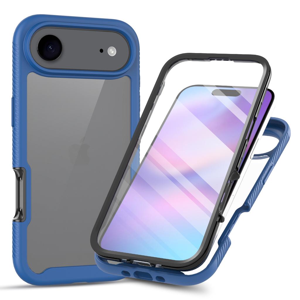 Clear Case for iPhone 17 Air PC+TPU Phone Back Cover with PET Screen Film
