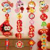 4pcs/set Colorful Paper Hanging Pendants Traditional New Year Window Stickers  Chinese Nwe Year