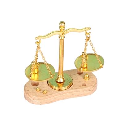 Educational Miniature Scale Toy for 1/12 Scale Doll House Antique Balance Scale Model Figure for Kids Pretend Play Game