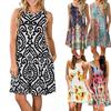 Women's Summer Boho Floral Tank Dress With Comfortable Loose Fit For Casual Beach Outings