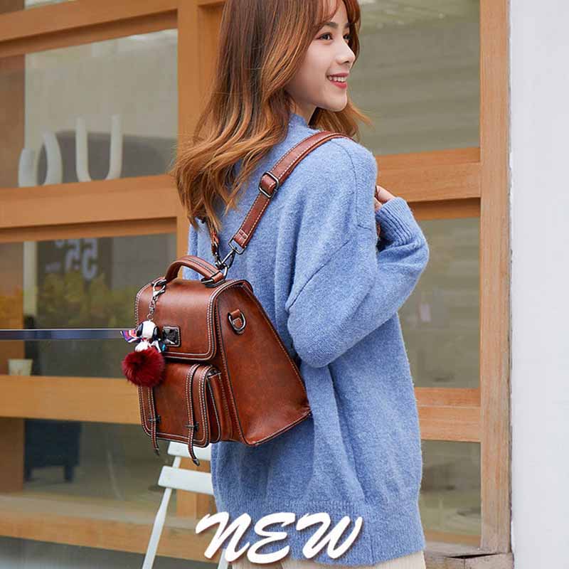 Kožená dámská taška Víceúčelový batoh Cambridge Bag Špičková taška Fashion Trend Messenger Bag