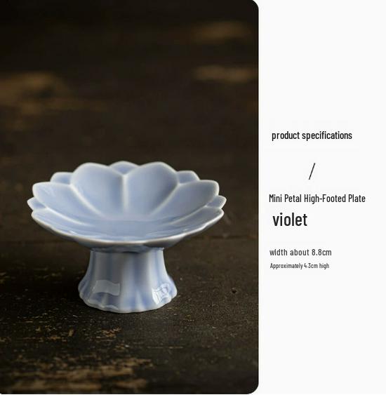 Chinese Style Ceramic Dessert Plate - Exquisite Small Tray for Mooncakes and Snacks, 2025 New Design