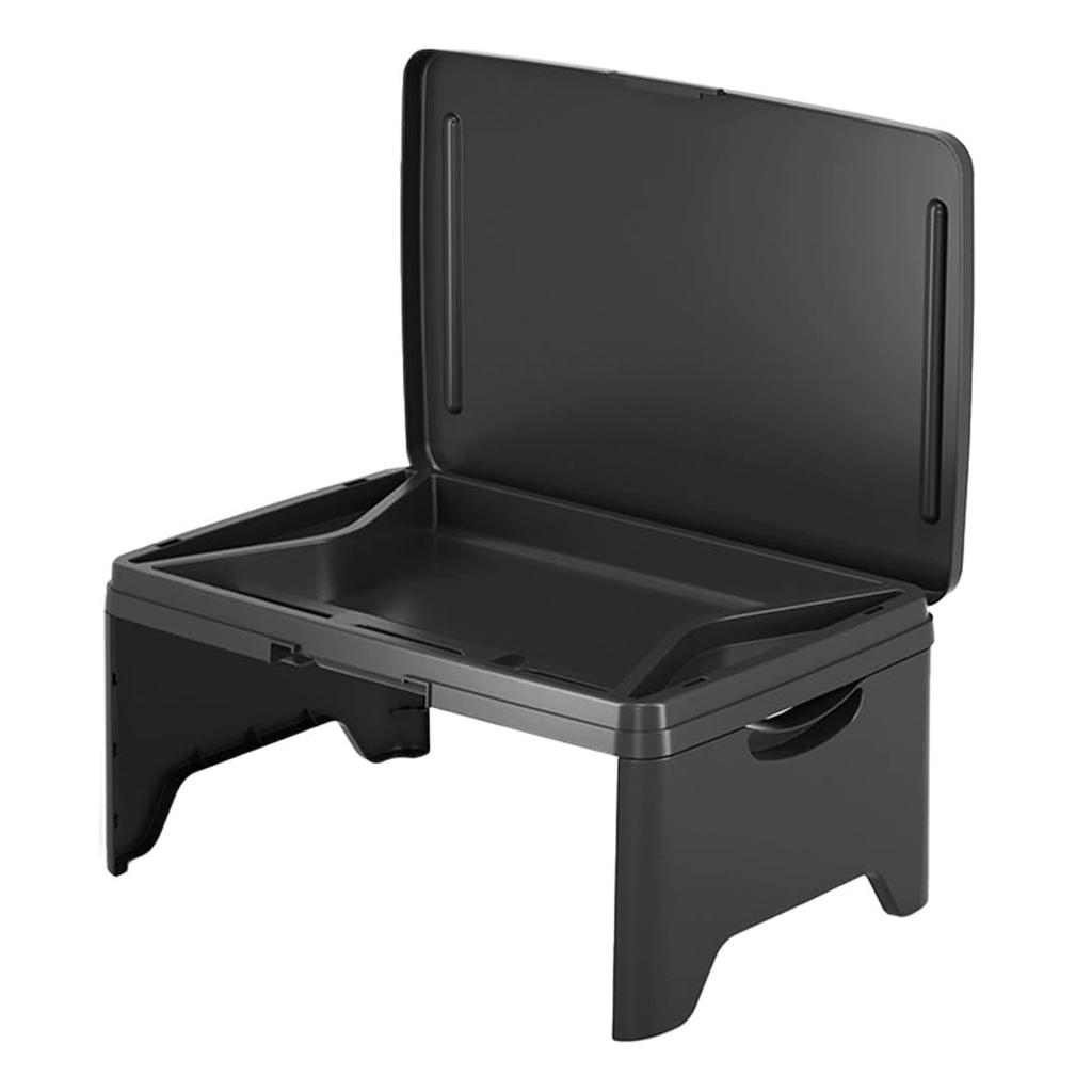 TOMMYFIELD Car Passenger Table, Seat, Portable, Folding, Multifunctional, Plastic, Carrying, (Black) [Used]