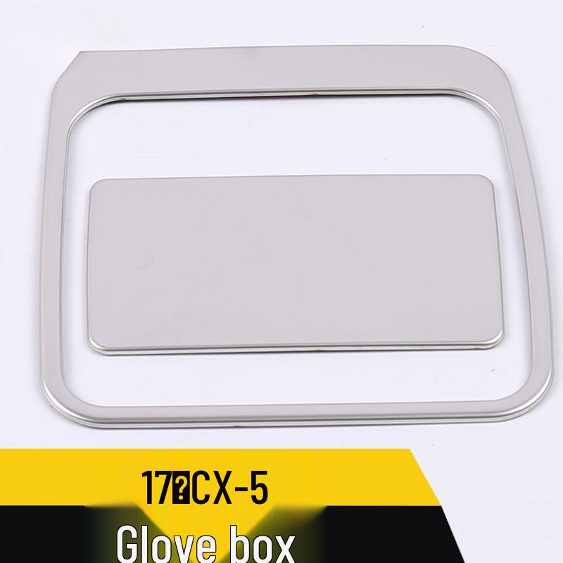 CX-5 Glove Box Handle Decorative Trim Sticker for 2017 Model Matte *2 Stainless Steel