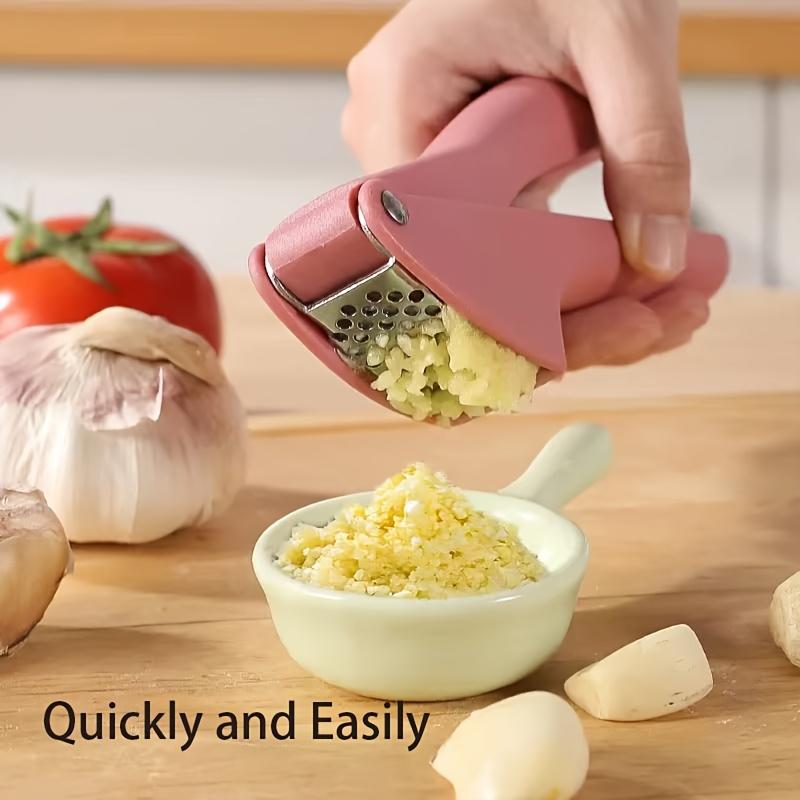 Stainless Steel Garlic Press , Manual, Compact , Portable Design for Quick, Easy Garlic Crushing, Perfect for Home Kitchen Use, Garlic Crusher