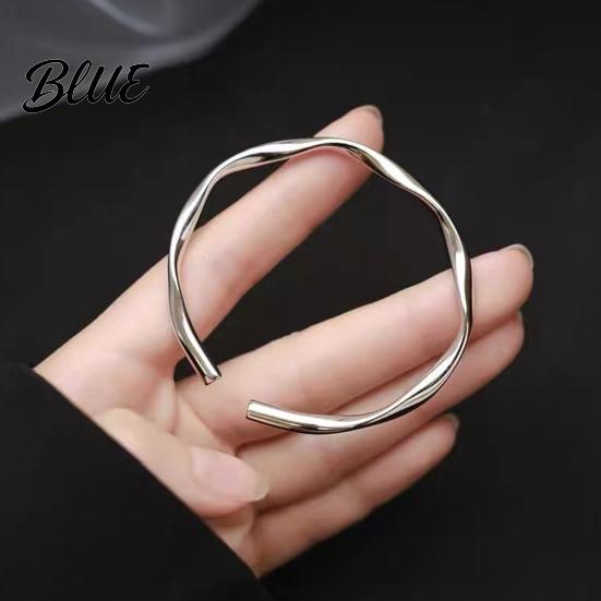 Adjustable Bracelet Lady Opening Simple Style Smooth Polished Copper Charm