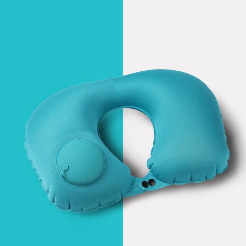 Portable Inflatable Pillow Travel Neck Pillow Press Inflatable U-Shaped Pillow