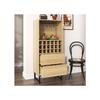 Buffet - MUVOE - Armoire À Vin - 2 Tiroirs - 18 Compartiments - Pieds En Métal Noir Mat