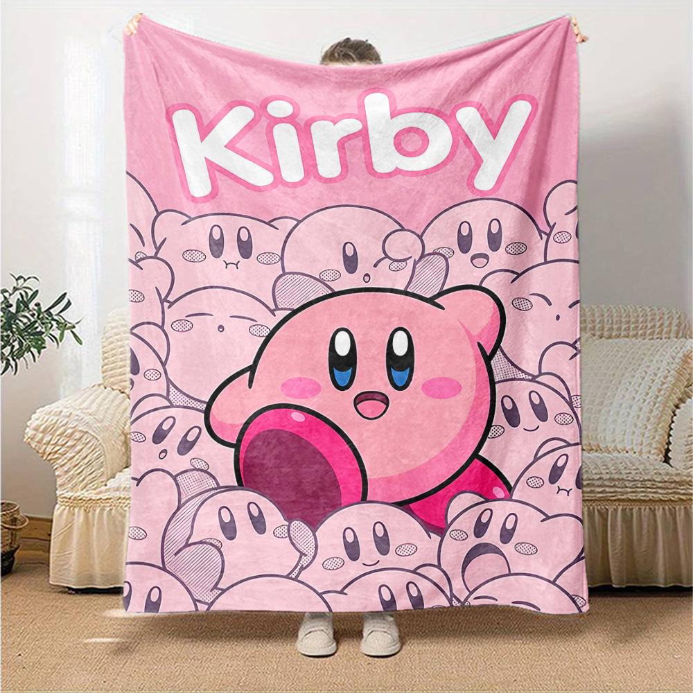 1 Stück Kirby1 Decke, Geschenk, für Männer und Frauen, Weiche Decke, Gut für Schlafsofa Couch Reisen, Leichte Flanelldecke