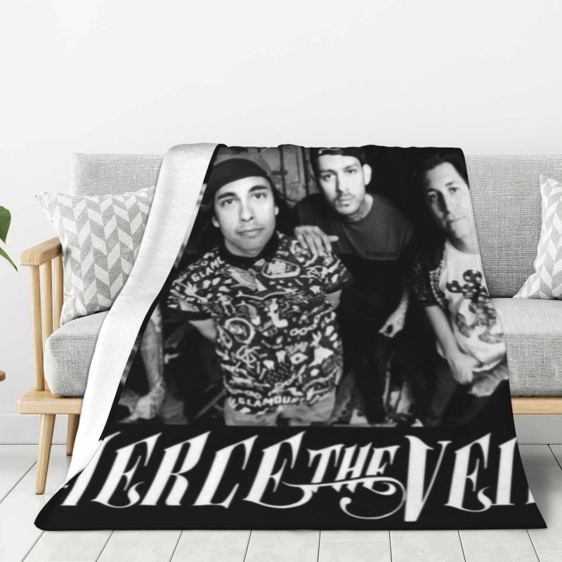 Custom Pierce Veil Romantic Memories Blankets Warm Flannel Throw Blanket for Home Sofa Office Travel