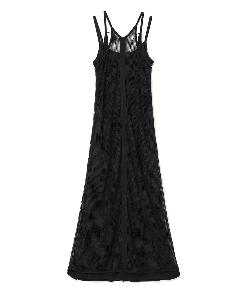 MILLO WOMEN Mesh Back String Jersey Dress [Black]