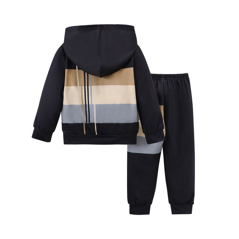 1-8 Years Kids Boys Hooded Sweatshirt Sets Top and Pants