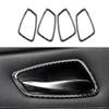 4PCS/Set Carbon Fiber Car Interior Door Handle Cover Decal Decorative Stickers Auto Accessories For BMW E90 E91 3 Series 2005-12