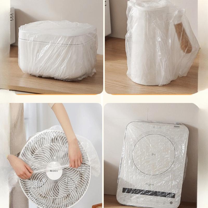 5Packs(50Pcs/pack) Appliance Dust Cover Disposable Extra Large Plastic Wrap Protector For Rice Cooker Pot Cockroach Proof Dustproof Cover