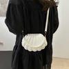 Hochwertige Muschel Damen Umhängetasche Minimalistisch mit Perlen Design Crossbody Tasche Vintage PU Leder Handtasche für Damen Mädchen