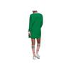 Adidas Originals Solid Logo V-Neck Pullover Long Sleeve Dress Women Dresses Green IB2051