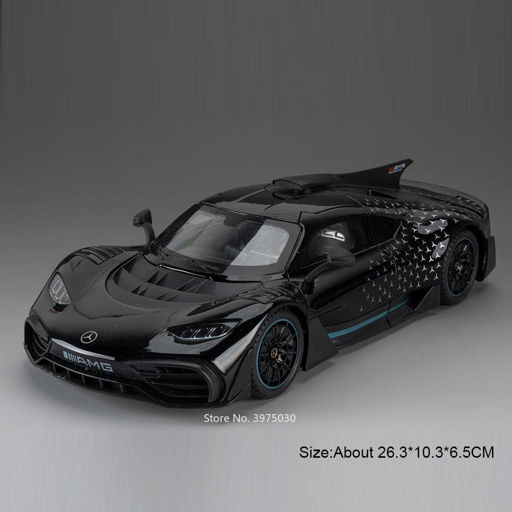 

1:18 Benz ONE Cars Models Toys Slide Forward Miniature Vehicles Doors Opened with Light Music Supercar Model Toddler Kids Gifts чёрный