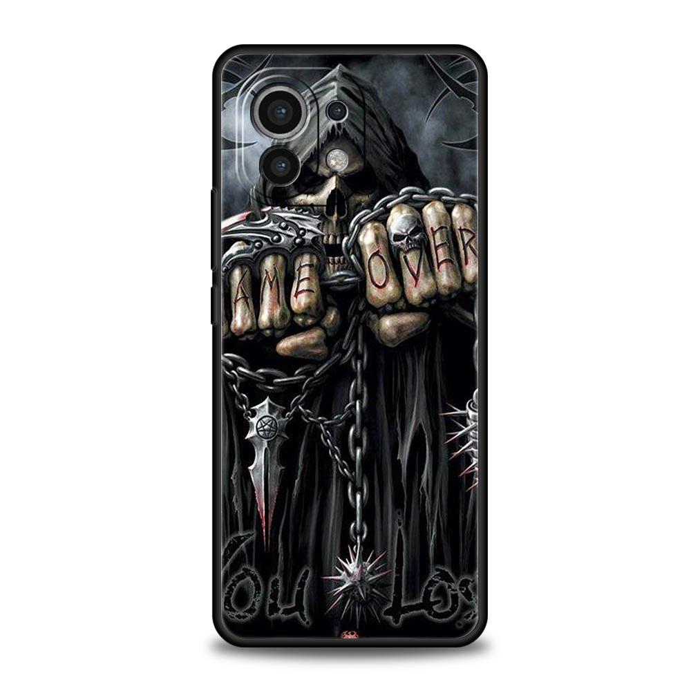 Grim Reaper Skull Skeleton Phone Case For Xiaomi Mi 15 14 Pro 13 12 11 Lite 10T 11T 12T 13T 14T Poco X6 X5 X4 X3 NFC F3 F4 Cover