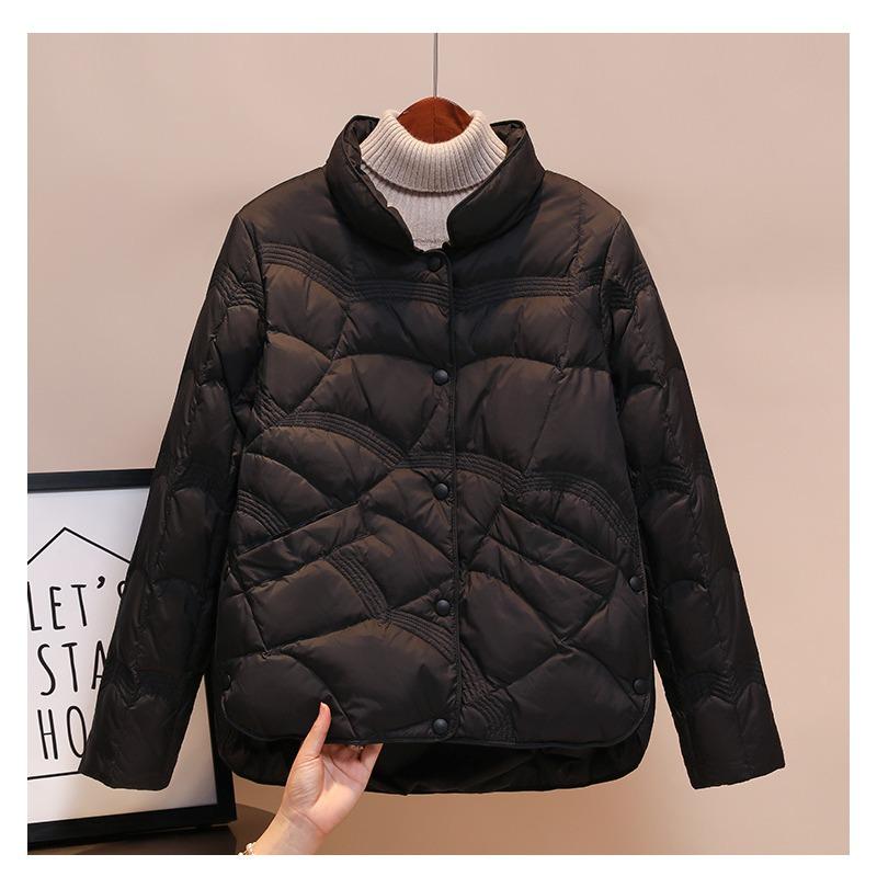 

Xiangyun short light down jacket women s small white duck down cold-proof jacket L чёрный
