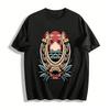 Vintage Horseshoe Beach Print Casual Tee Pure Cotton T-shirt